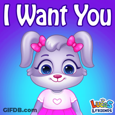 A Lucas And Friends Advertisement With A Bunny Girl GIF