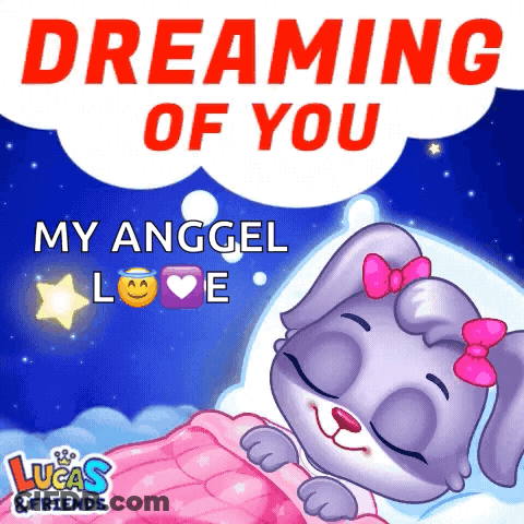 A Lucas And Friends Advertisement With A Sleeping Bunny GIF