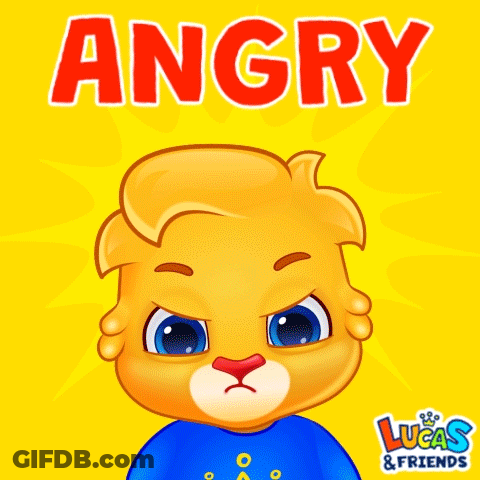 A Lucas And Friends Cartoon Shows A Boy Being Angry GIF