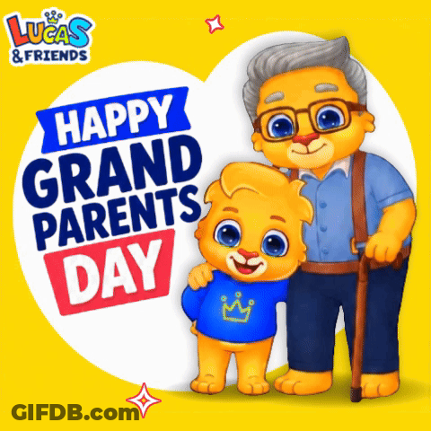 A Lucas And Friends Greeting Card For Grandparents Day GIF