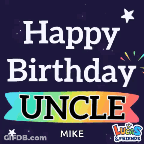 A Lucas And Friends Greeting Card Wishing A Happy Birthday To Mike GIF