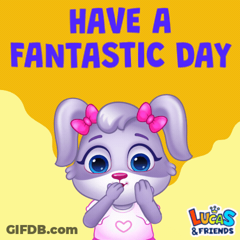 A Lucas And Friends Greeting Card With A Rabbit GIF