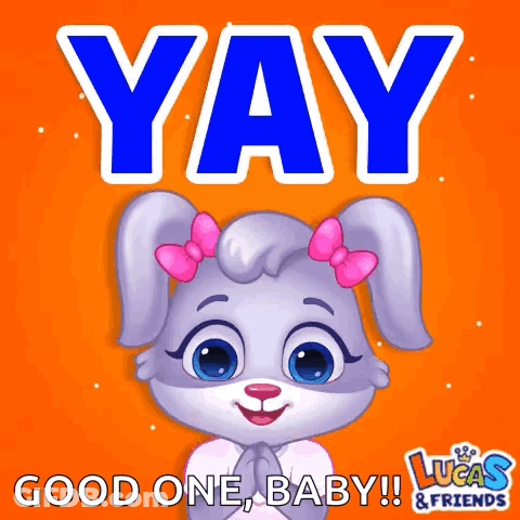 A Lucas And Friends Poster With A Bunny On It GIF