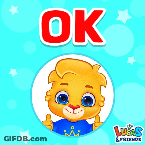 A Lucas And Friends Sticker With A Lion Giving The Ok Sign GIF