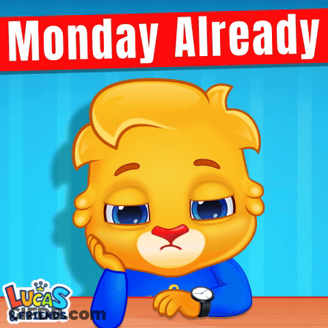 A Lucas & Friends Advertisement With A Cartoon Character GIF