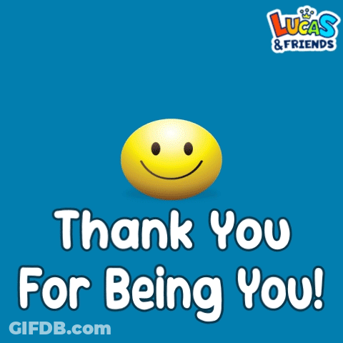 A Lucas & Friends Advertisement With A Smiley Face On It GIF