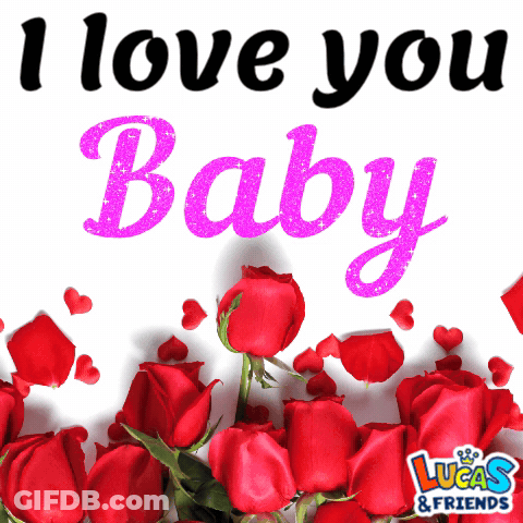 A Lucas & Friends Greeting Card With Red Roses GIF