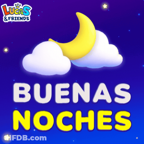 A Lucas & Friends Logo With A Crescent Moon And Cloud GIF