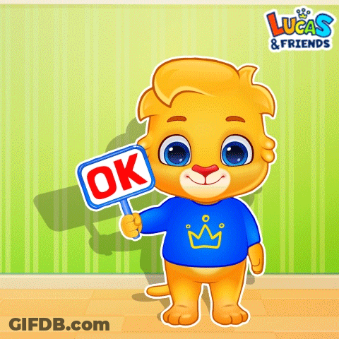 A Lucas & Friends Sticker Of A Bear Holding An Ok Sign GIF