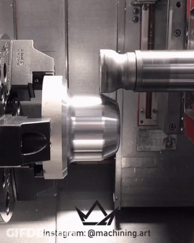 A Machine That Says Instagram @ Machining.art On The Bottom Of It GIF