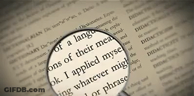 A Magnifying Glass Is Focused On The Word I Applied Myself In A Dictionary GIF