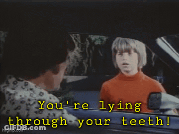 A Man And A Boy Are Talking In A Car And The Boy Is Lying Through His Teeth GIF