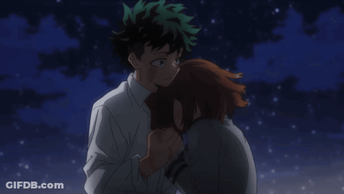A Man And A Girl Are Looking At Each Other With Their Eyes Closed GIF