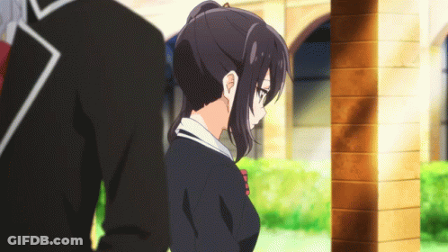 A Man And A Girl Standing Next To Each Other GIF