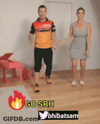 A Man And A Woman Are Dancing In A Room With The Words Go Srh Behind Them GIF