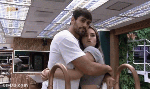 Man And Woman Hugging With BBC Logo GIF