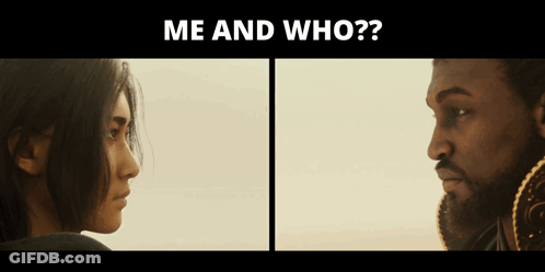 Man And Woman Looking At Each Other Me And Who GIF