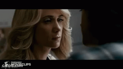A Man And A Woman Are Looking Into Each Other 'S Eyes . GIF