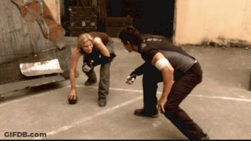 Man And Woman Playing With B Ball GIF