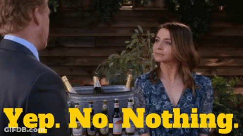 A Man And A Woman Are Sitting In Front Of A Bucket Of Beer With Yep No Nothing Written On The Bottom GIF