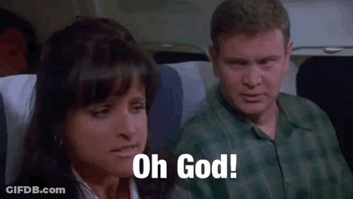 A Man And A Woman Are Sitting On An Airplane . GIF