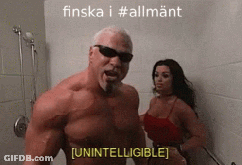 A Man And A Woman Are Standing In A Shower . The Man Is Wearing Sunglasses . GIF