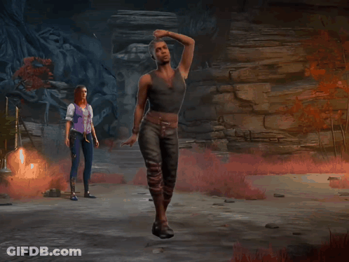 Man And Woman In Video Game Scene GIF