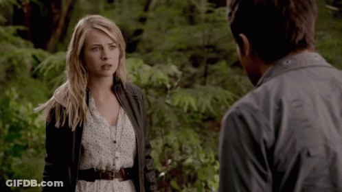 Man And Woman In Woods GIF