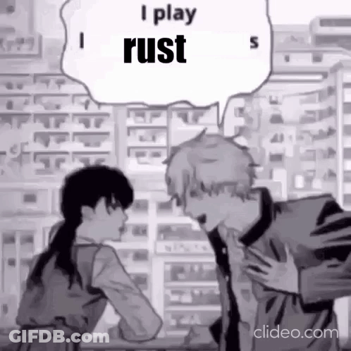 A Man And A Woman Are Standing Next To Each Other And Talking . GIF