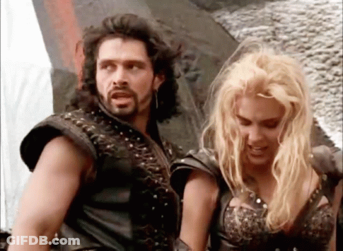 Man And Woman Standing And Talking GIF