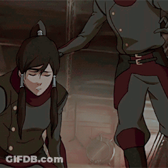 A Man And A Woman Are Standing Next To Each Other In A Cartoon GIF