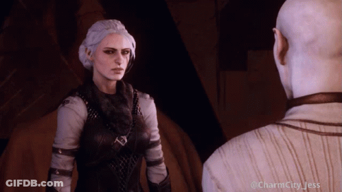 A Man And A Woman Are Standing Next To Each Other In A Video Game With The Name Charmcity Jess At The Bottom GIF