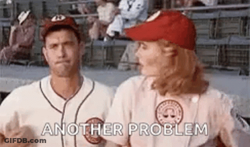 Man And Woman On Baseball Field 'Another Problem GIF