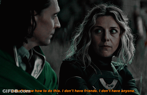 A Man And A Woman Are Talking And The Woman Says I Don 'T Know How To Do This I Don 'T Have Friends GIF
