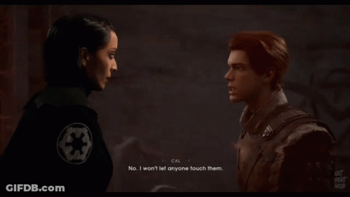 A Man And A Woman Are Talking In A Video Game And The Man Says Trilla GIF