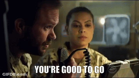 Man And Woman Talking On Walkie Talkie GIF