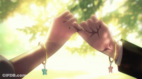 A Man And A Woman Holding Hands With Bracelets On GIF