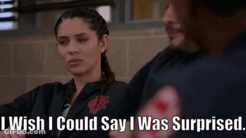 A Man And A Woman Sitting Next To Each Other With The Woman Saying I Wish I Could GIF