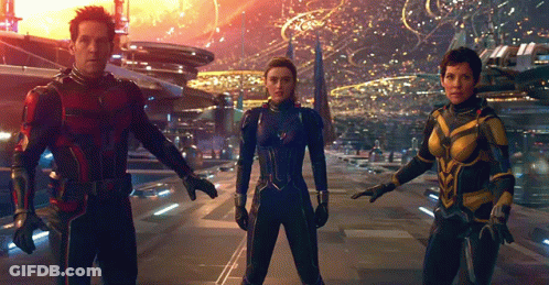 Futuristic Costumed Man And Women GIF