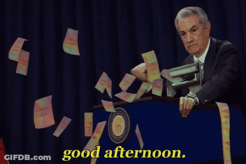 A Man At A Podium Says Good Afternoon In Yellow GIF