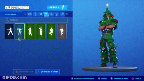 A Man Dressed As A Christmas Tree In A Video Game Called Selecticando GIF
