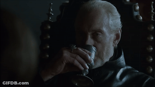 A Man Drinking From A Cup With The Words Careful Now I Enjoy You But Be Careful GIF