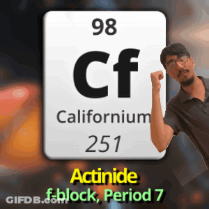 A Man Flexes His Fist In Front Of A Sign That Says 98 Cf On It GIF