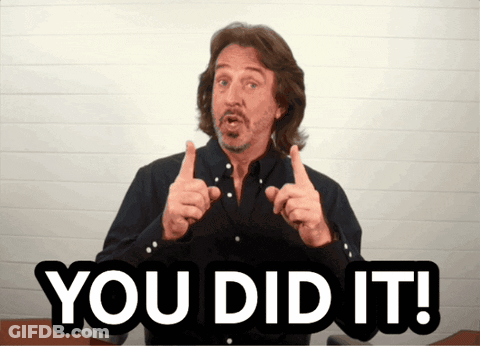A Man Giving A Thumbs Up And The Words You Did It GIF