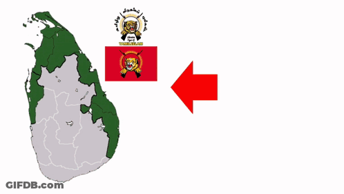 A Man Giving A Thumbs Up Next To A Map Of Sri Lanka And A Smiley Face GIF