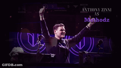 A Man Giving A Thumbs Up With The Words Anthony Zinni As Methodz Above Him GIF