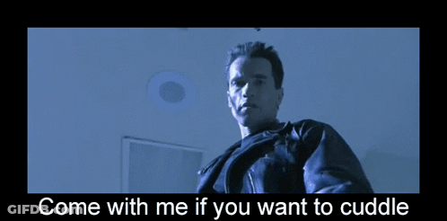 A Man Giving A Thumbs Up With The Words Come With Me If You Want To Cuddle Underneath Him GIF