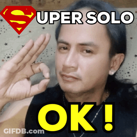 A Man Giving An Ok Sign With The Words Super Solo Ok Written Below Him GIF