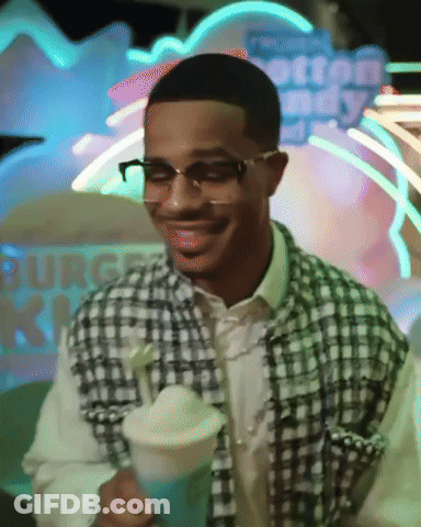 Man Holding Ice Cream In Front Of Burger King GIF