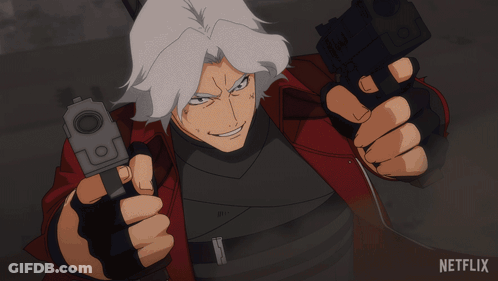 A Man Holding A Gun With A Netflix Logo On The Bottom GIF
